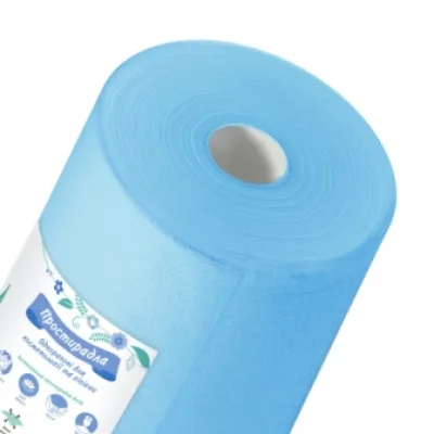 Простирадло одноразове спанбонд 0,8×100 м блакитне Doily