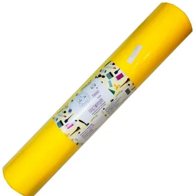 Одноразові простирадла Panni Mlada 0.8×100 м, 20 г/м², жовті — ламінований спанбонд