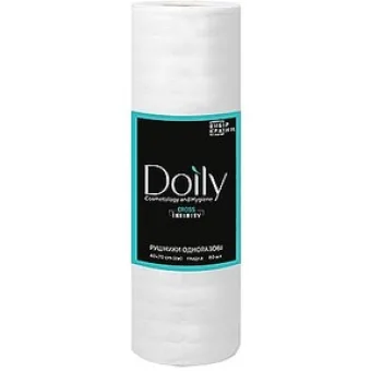 Рушники в рулоні Doily® CROSS INFINITY 40х70 см (80 шт/рул) зі спанлейсу 45 г/м2 Текстура гладка