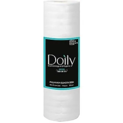 Рушники в рулоні Doily® CROSS INFINITY 40×70 см, 80 шт – спанлейс 45 г/м², гладкі