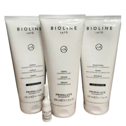 Зволожуючий активний пілінг 40 Primaluce Exfo&White  Fluid 40 Delicate Peel AHA Hydrating 40% pH 3.8, Bioline Jato Тестовий набір