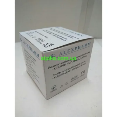 Голка 23G (0.6x30 mm) для очищення обличчя / Alexpharm / 1 шт.