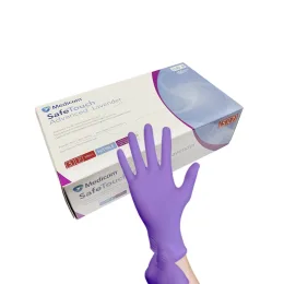 Рукавички нітрилові без пудри текстуровані н/с SafeTouch® Advanced™ Lavender лавандові (3.8г) MEDICOM 100 шт.S