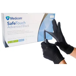 Рукавички Medicom нітрилові н/о SafeTouch® Advanced Black розмір L (3,5г) 100 шт